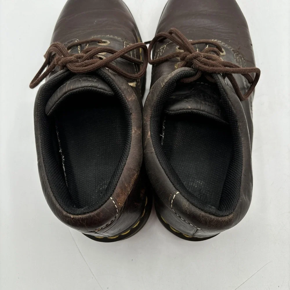 Dr. Martens Boston Shoes Men's Size 7 Brown Leather Derby Oxford Chunky Lace Up